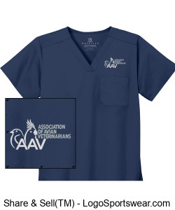 Wonderwink Unisex Scrub Top Design Zoom